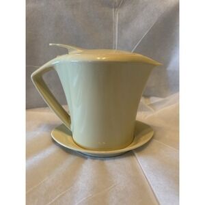 LEIFHEIT Insulated Carafe Gravy Boat Thermal Pitcher Vintage Rare Almond/Yellow